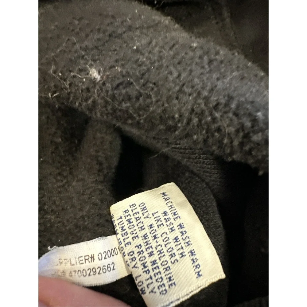Polo Ralph Lauren Hoodie Men Black Size XL FULL-ZIP Red Pony Logo Fleece Cotton
